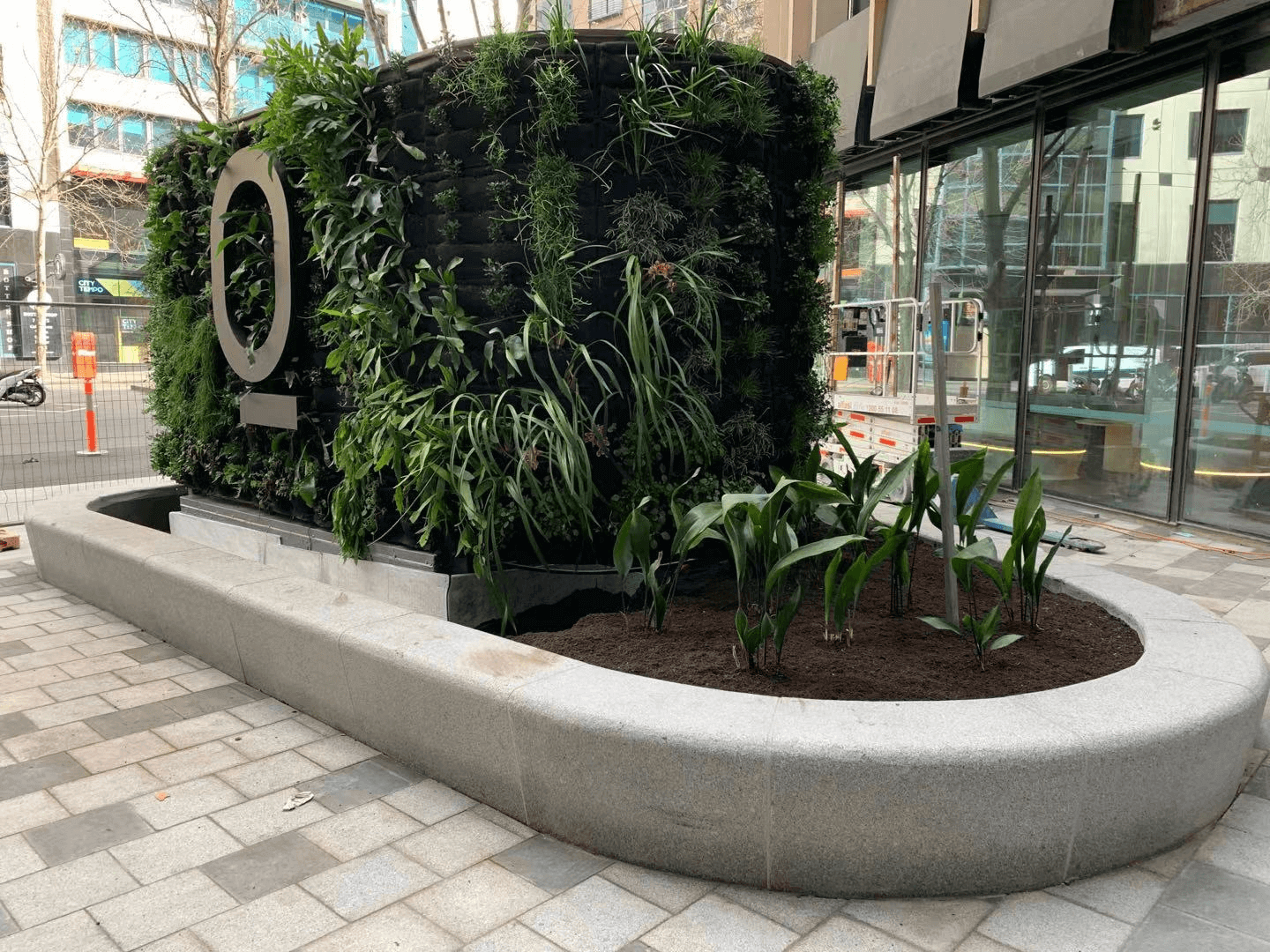 City granite planter