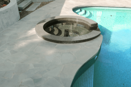 pool stone deck
