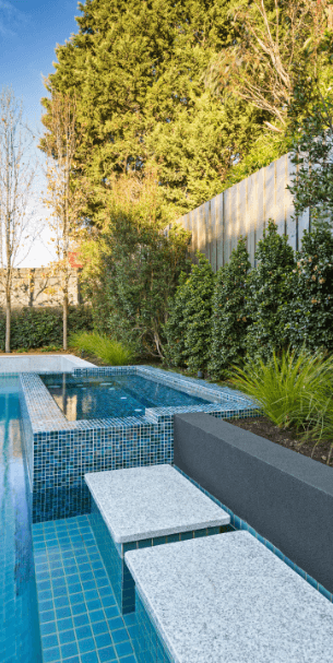 Backyard stone pool