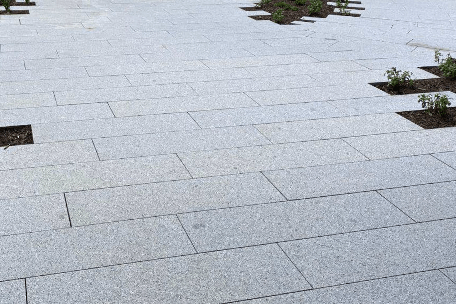 Granite garden pathway