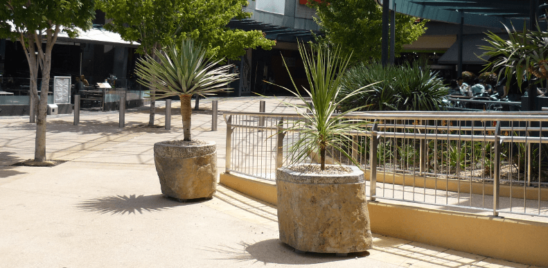 Granite plant boxes