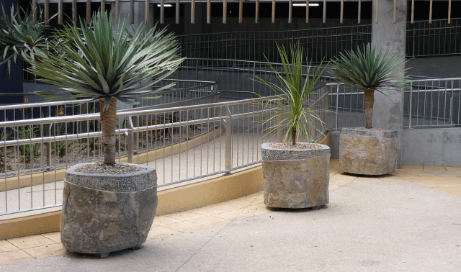 Granite plant boxes