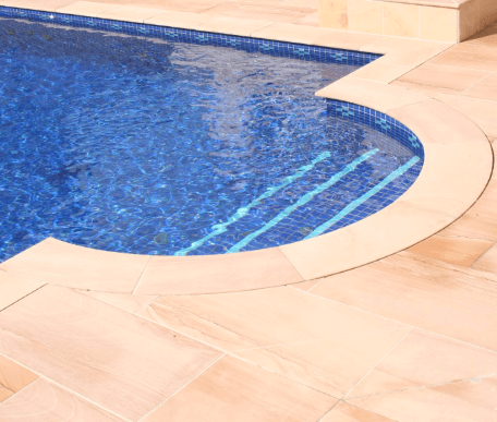 Sandstone pool edge